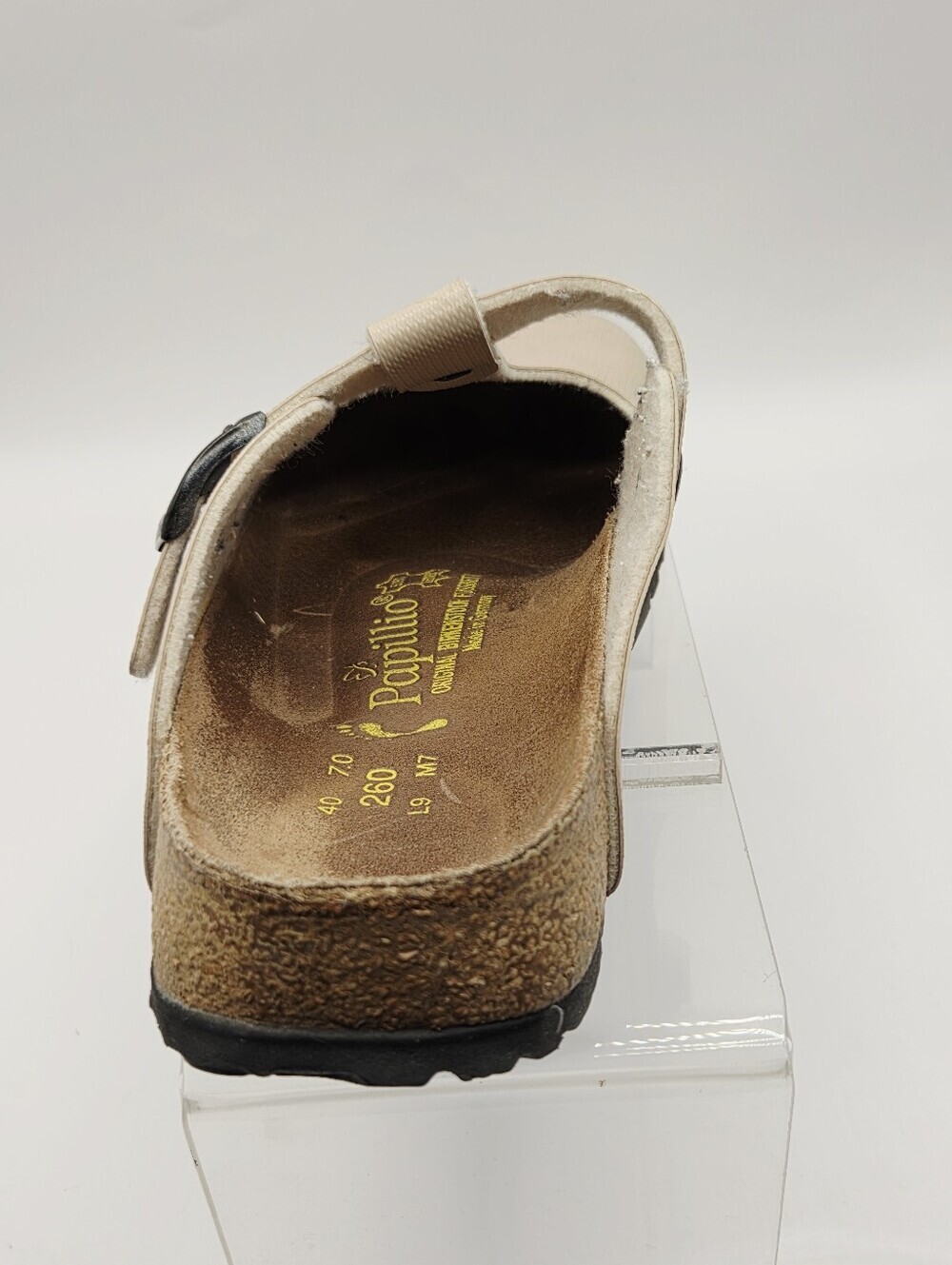 Birkenstock Papillio Fussbett Clog Womens Size 9 Beige Mary Jane Sandals - Picture 4 of 11